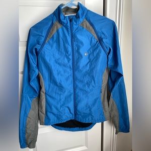 Pearl Izumi Convertible Cycling Jacket, Lightweight , size S, blue w/grey trim